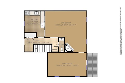Floor plan for 2 beds, 2.5 baths, 1444 sqft